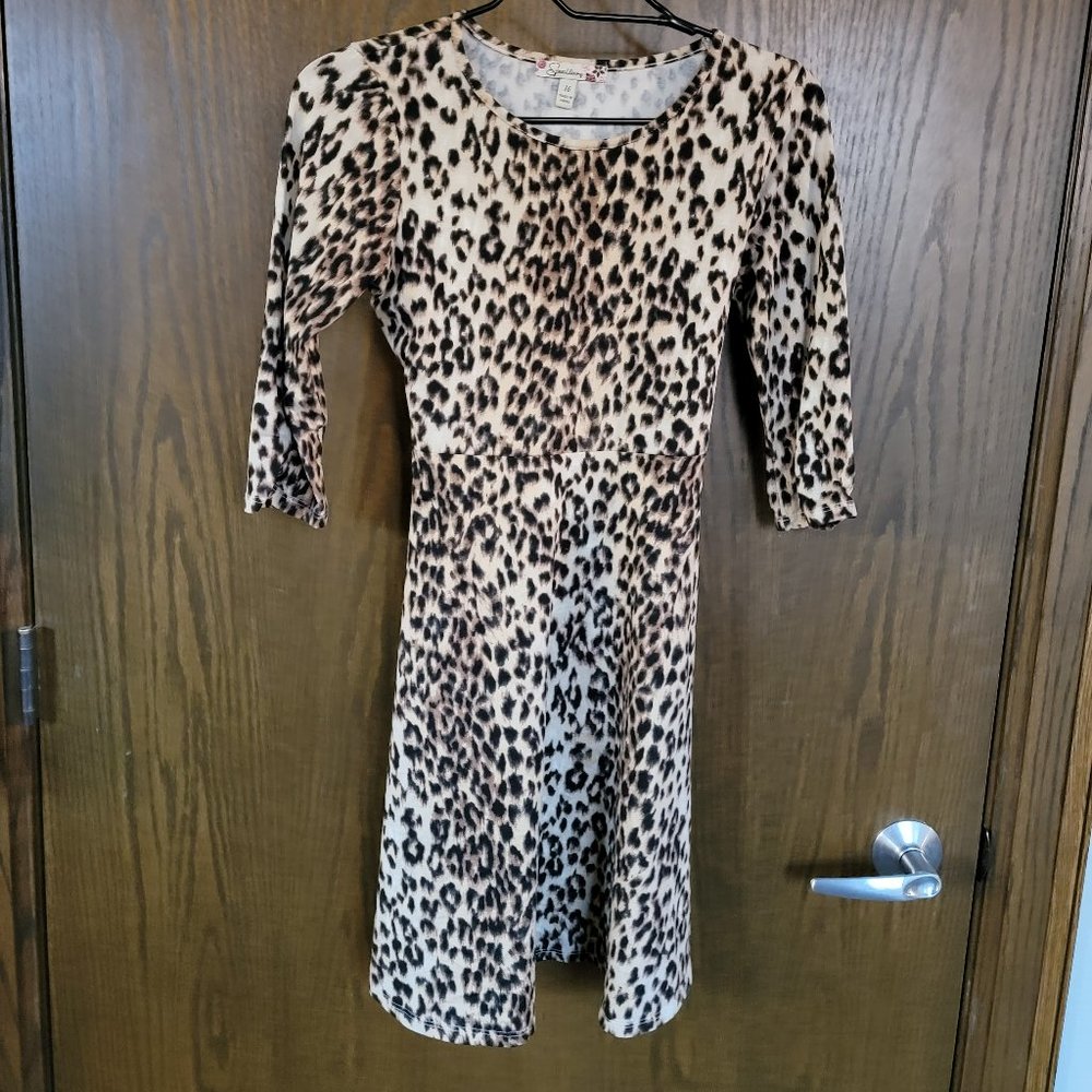 Speechless Girls Leopard Stretch Dress Size 16